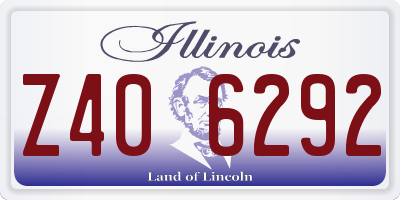 IL license plate Z406292