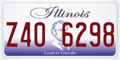 IL license plate Z406298