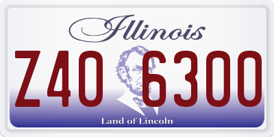 IL license plate Z406300