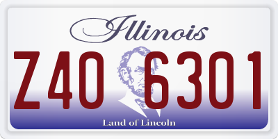 IL license plate Z406301