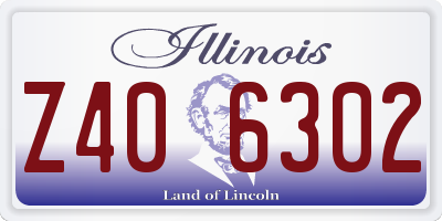 IL license plate Z406302