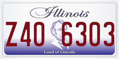 IL license plate Z406303