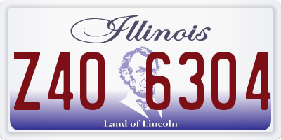 IL license plate Z406304