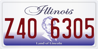IL license plate Z406305