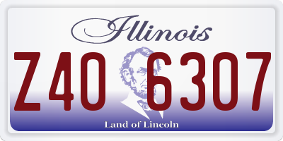 IL license plate Z406307