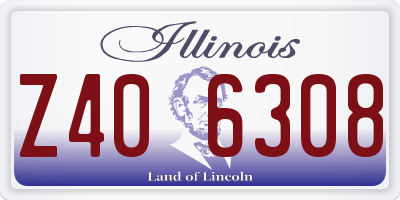 IL license plate Z406308