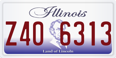 IL license plate Z406313