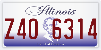 IL license plate Z406314