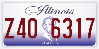 IL license plate Z406317
