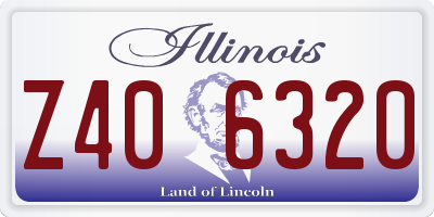 IL license plate Z406320