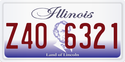 IL license plate Z406321