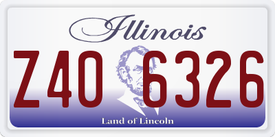 IL license plate Z406326