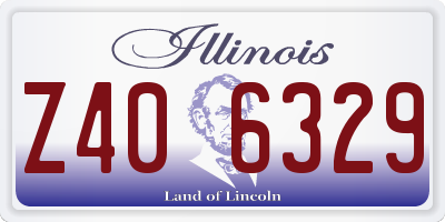 IL license plate Z406329