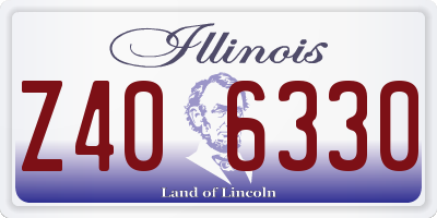 IL license plate Z406330