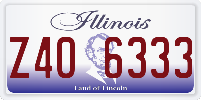IL license plate Z406333