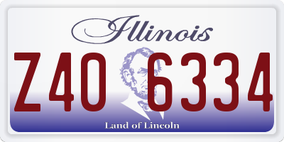 IL license plate Z406334