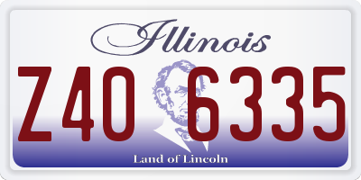 IL license plate Z406335