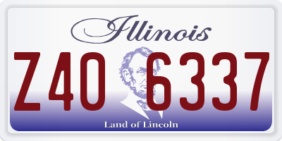 IL license plate Z406337