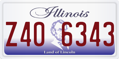 IL license plate Z406343