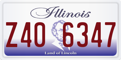 IL license plate Z406347