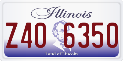 IL license plate Z406350