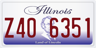 IL license plate Z406351