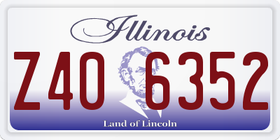 IL license plate Z406352