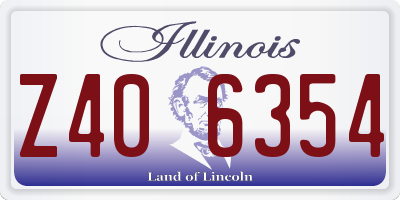 IL license plate Z406354