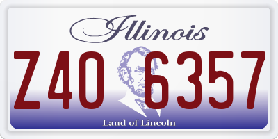 IL license plate Z406357