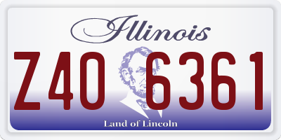 IL license plate Z406361