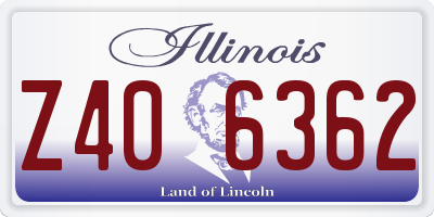 IL license plate Z406362