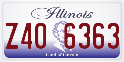 IL license plate Z406363