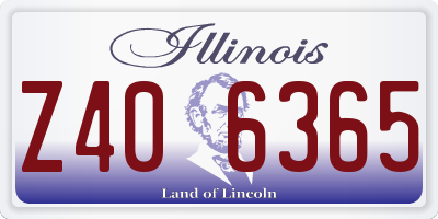 IL license plate Z406365