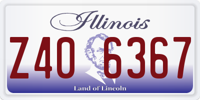 IL license plate Z406367