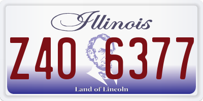 IL license plate Z406377