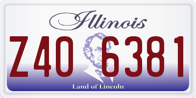 IL license plate Z406381