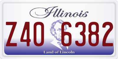 IL license plate Z406382