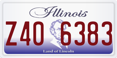 IL license plate Z406383