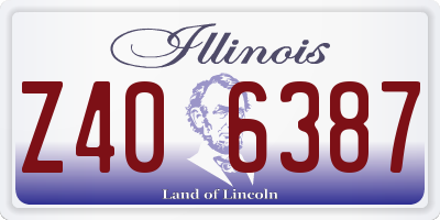 IL license plate Z406387