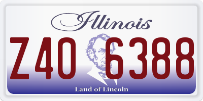 IL license plate Z406388