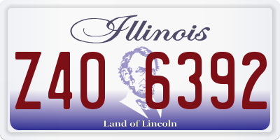 IL license plate Z406392
