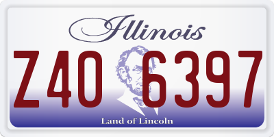 IL license plate Z406397