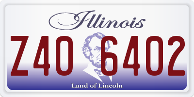 IL license plate Z406402