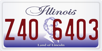 IL license plate Z406403
