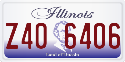 IL license plate Z406406