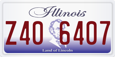 IL license plate Z406407