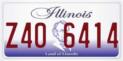 IL license plate Z406414