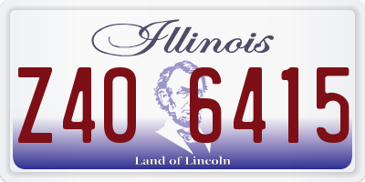 IL license plate Z406415