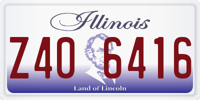 IL license plate Z406416
