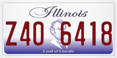 IL license plate Z406418